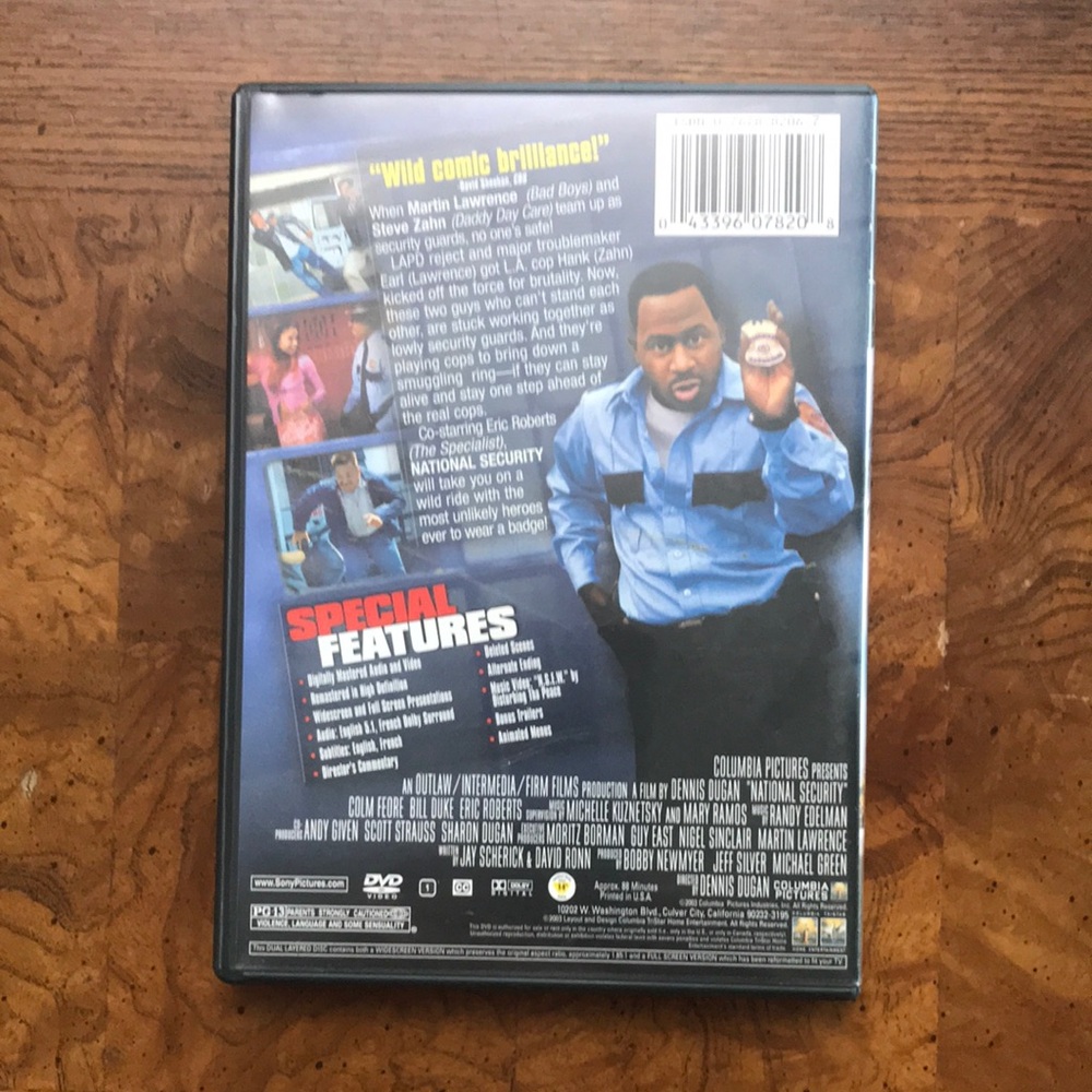 🍿3/$15🍿National Security DVD Special Edition, Martin Lawence, Steve Zahn - Picture 4 of 4